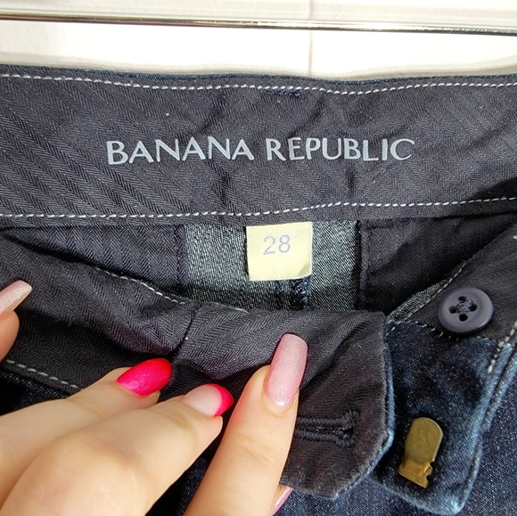 ❗️4/$20 Banana Republic Midrise Skinny Jeans Dark Blue Size 28 - Picture 4 of 8